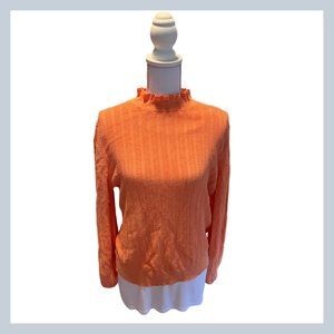 J CREW Pointelle Mock Neck Sweater